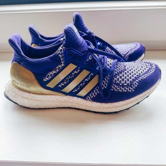 Adidas ultraboost Purple and Gold shoes - Picture 3 of 7